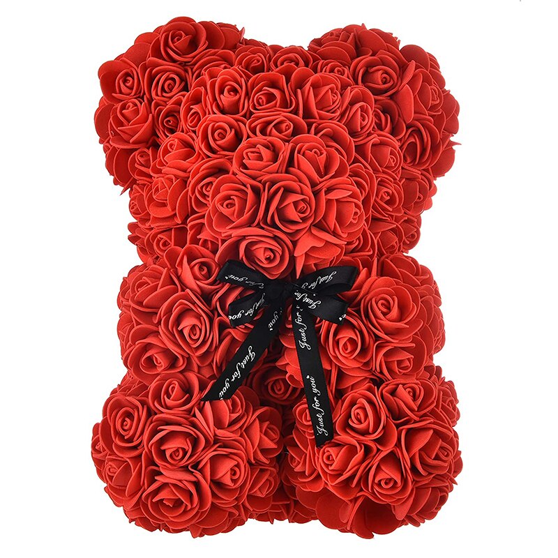 25cm bjørne af roser kunstige blomster hjem bryllup festival gør det selv billig bryllup dekoration boks krans håndværk