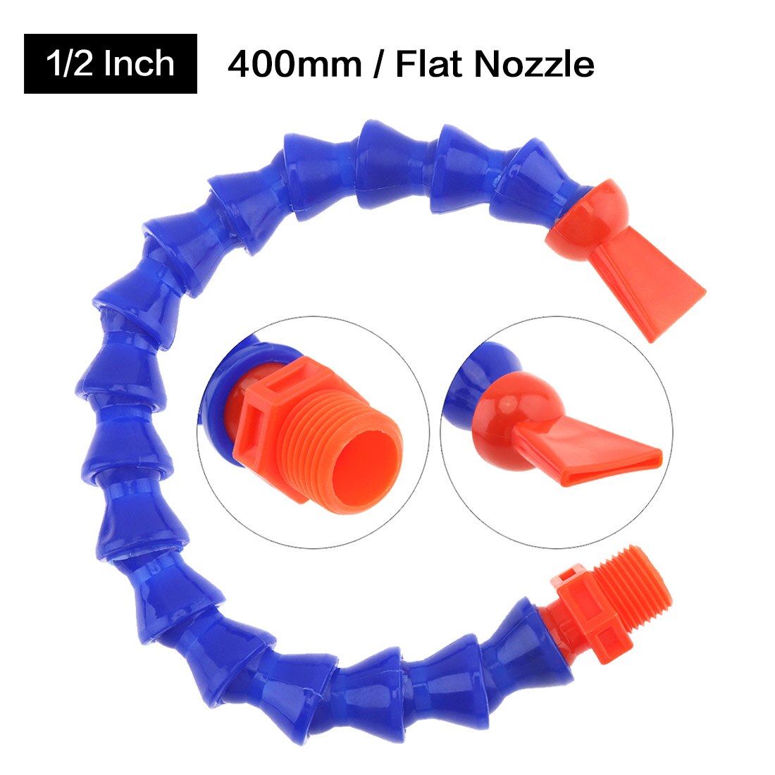 Manguera Flexible de plástico para refrigeración de aceite y agua, tubo refrigerante con boquilla de cabeza plana/redonda de fresado para torno CNC, 1/4, 1/2 y 3/8 pulgadas: Style 2