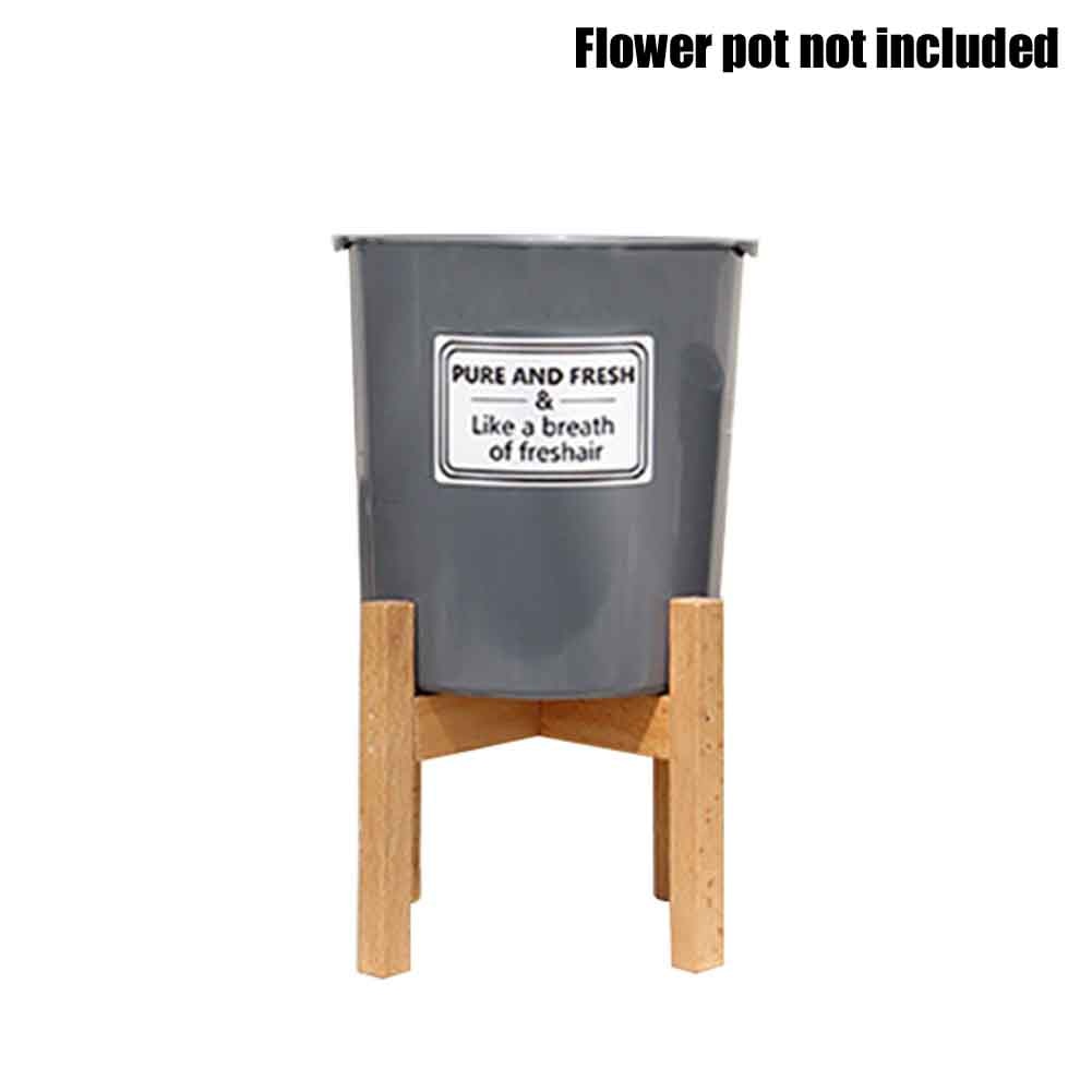 Soporte para maceta de madera para decoración del hogar, no bamboleante, de mediados de siglo, moderno soporte para plantas, bonsái de pie para interiores, exteriores, jardín y oficina