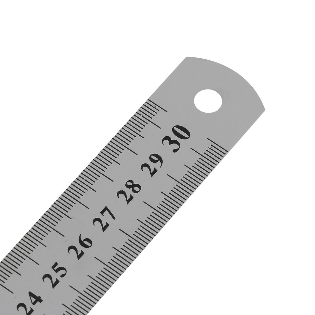 Stainless Steel Metal Ruler 30CM Straight Ruler Measurement Double Sided for Sewing Foot Sewing & School Stationery