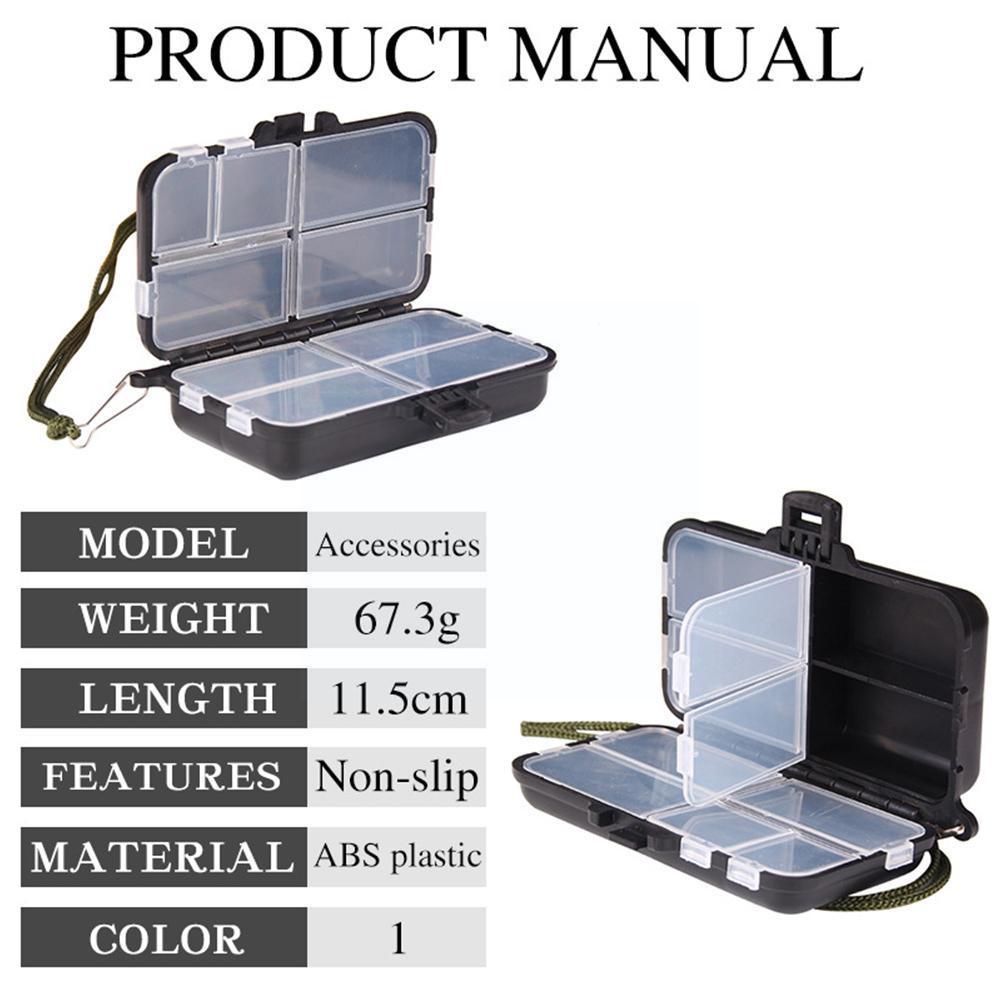 Removable Bait Storage Box Plastic 9 Grid Multi-purpose Outdoor Box Fishing Waterproof Gear Parts Box Gear Accessory Fishin W9R2
