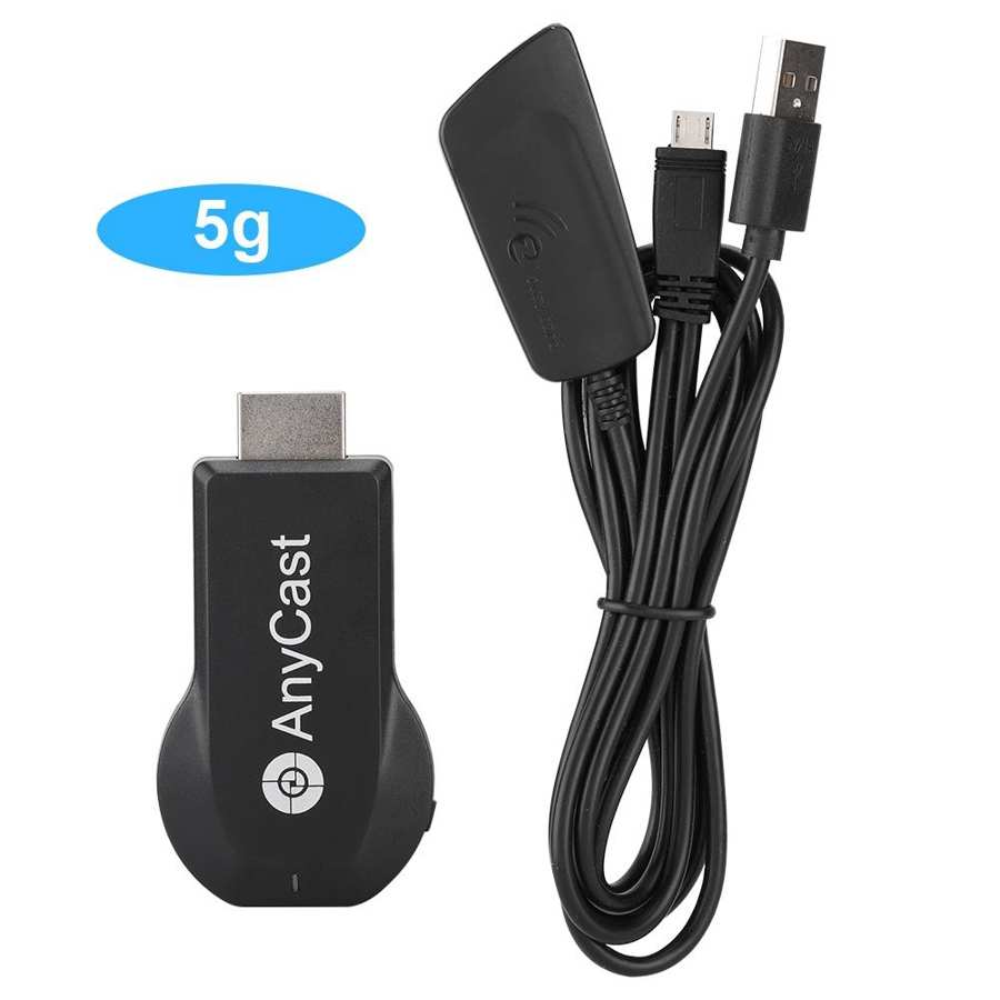 M100 2.4g/5g 4k trådløs dlna airplay hdmi tv stick wifi display dongle modtager ios android pc hdmi skærm spejling adapter: 5g