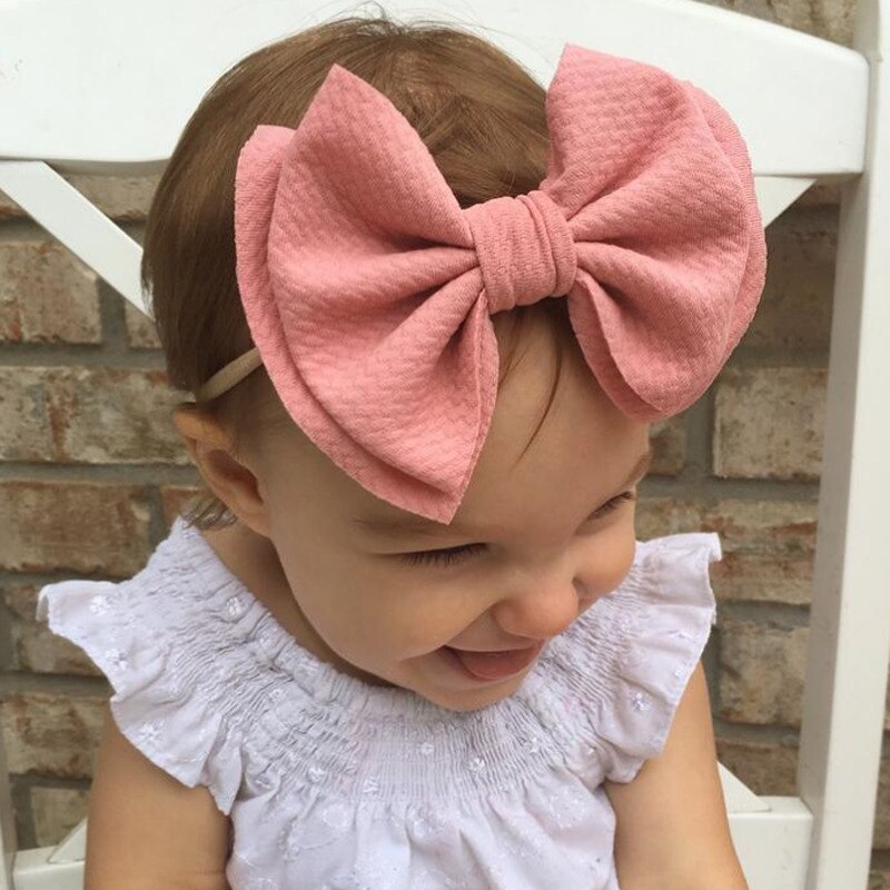 Baby Mädchen Stirnband Großen Bogen Knoten Haarband Turban Kopf Band Neugeborenen Headwrap