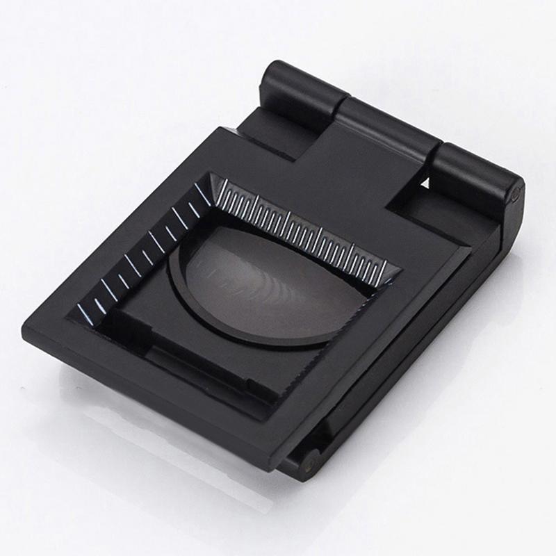 1 Piece 28MM 10X Folding Linen Tester Mini Pocket Metal Magnifiers Cloth Thread Counter Magnifier Magnifying Glass 9005D