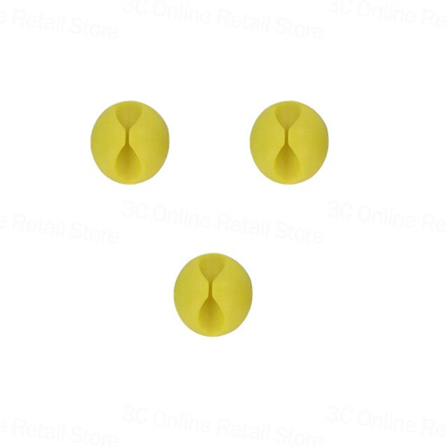 Enrouleur de câble organiseur de câbles, Clip de câble bureau organisateur de câbles USB Table sécurisée: Yellow 3
