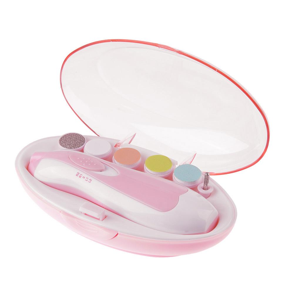 Tagliaunghie per bambini per bambini Manicure elettrico per bambini Pedicure tagliaunghie tagliaunghie Set per la cura delle forbici nuovo nato con 6 pezzi tagliaunghie: Colore rosa