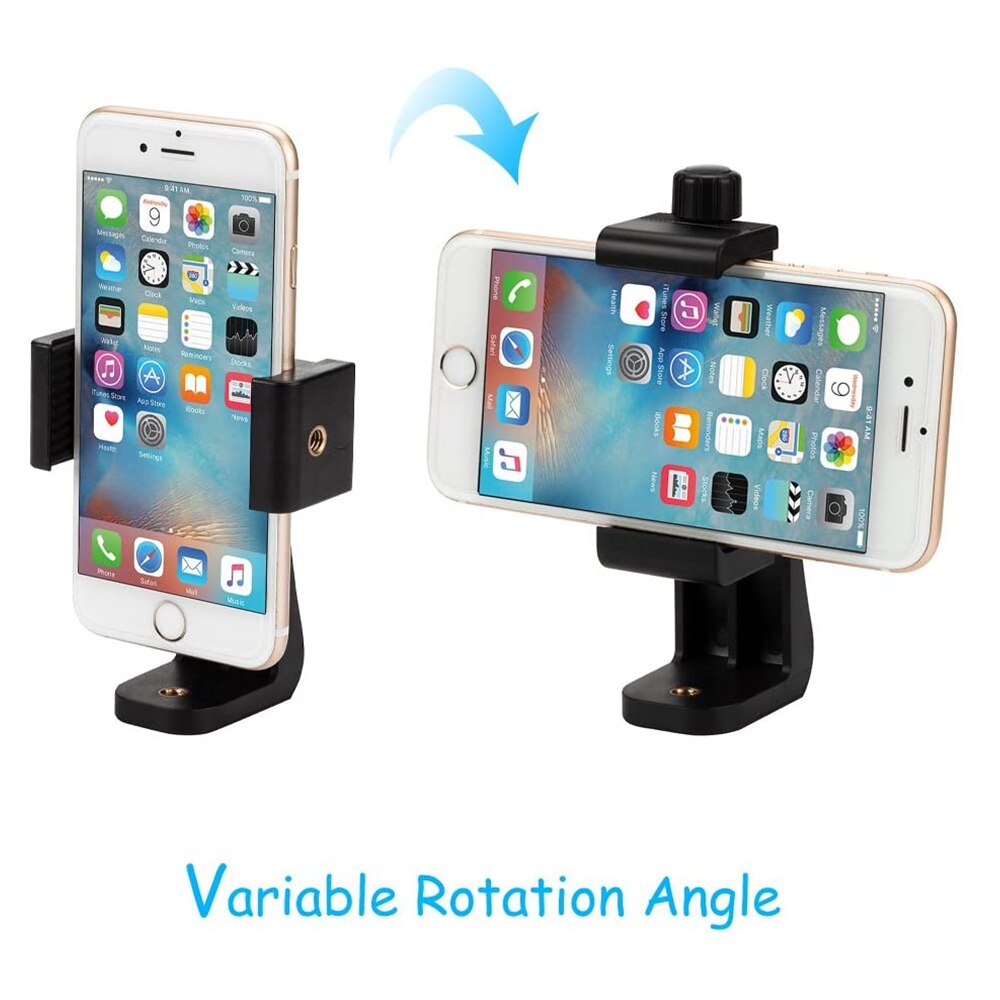 Phone Holder Stand 360 Degree Clip Support For Cell Phone Smartphone Tripod Mount Compatible With All 1/4 Screw Adapter
