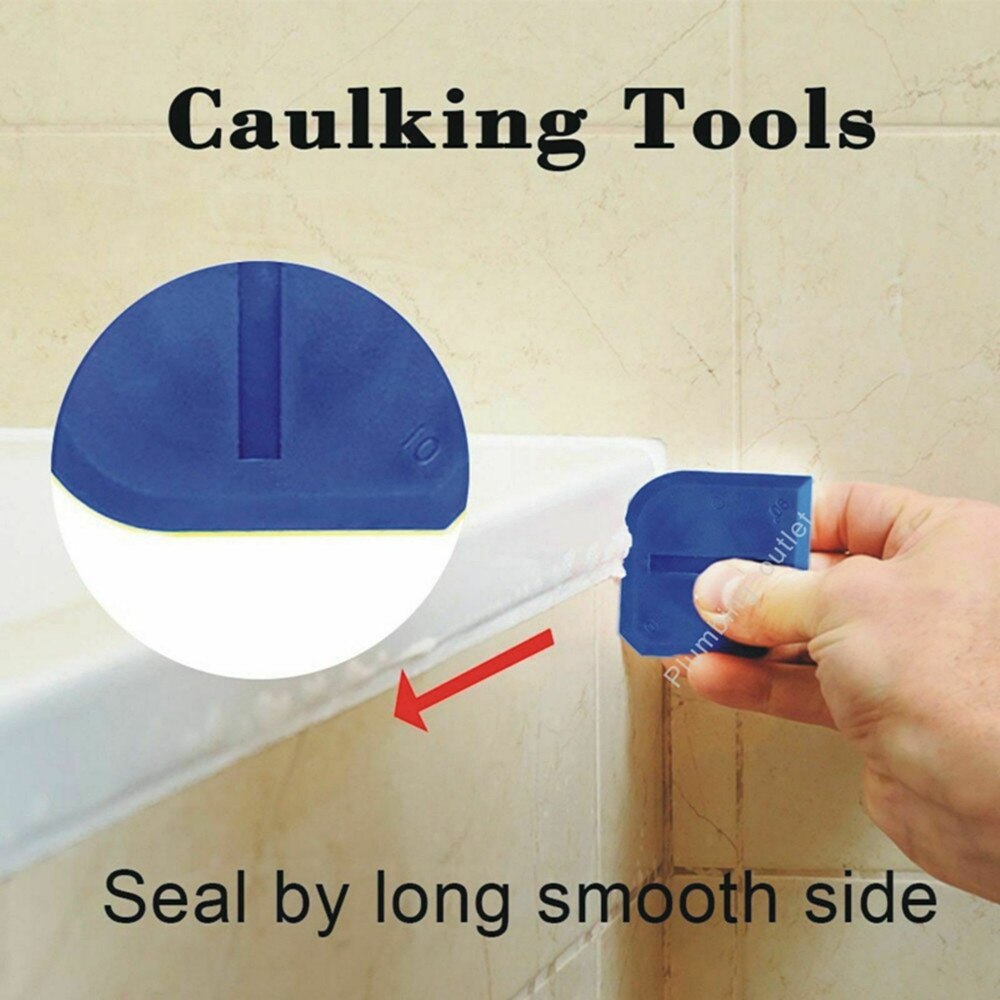 4PCS Blue Caulking Tool Kit Caulk Finishing Joint Sealant Silicone Grout Remover Scraper Home &amp; Garden Tool Kit Hand Tools