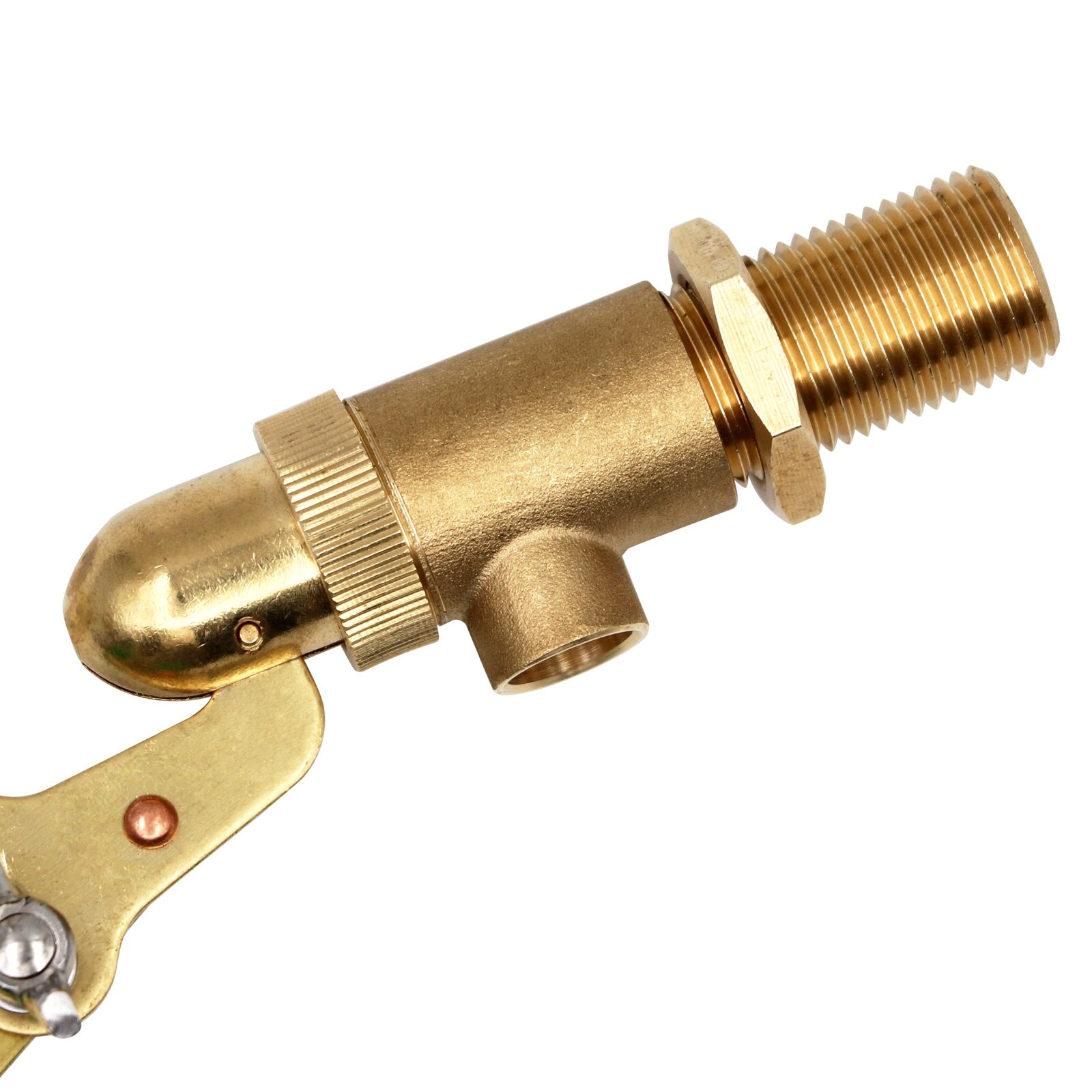 1/2 Inch Brass Valve with Plastic Float Water Float Valve with Adjustable Arm Automatic Fill Float Ball Valve for Water Tank