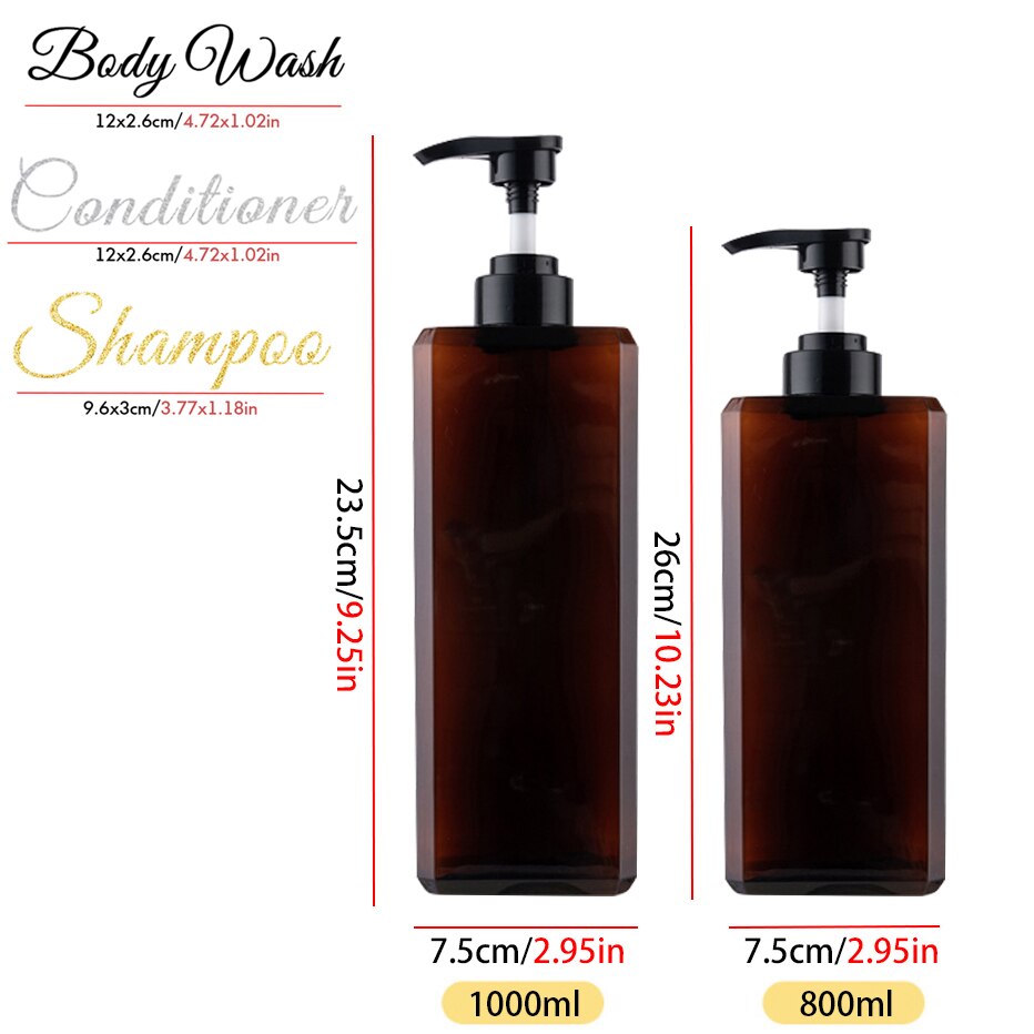 800/1000ml Bad Seife Dispenser Flasche Große Kapazität Shampoo Körper Waschen Lotion Dispenser Flasche Nachfüllbare Flasche