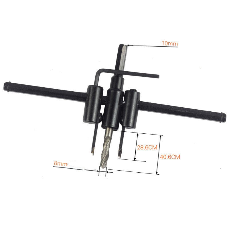 Säädettävä metalli puu pyöreä reikäsaha poranterä leikkurisarja tee itse työkalu 30mm-120mm musta metalliseosterä 30mm-200mm 30mm-300mm
