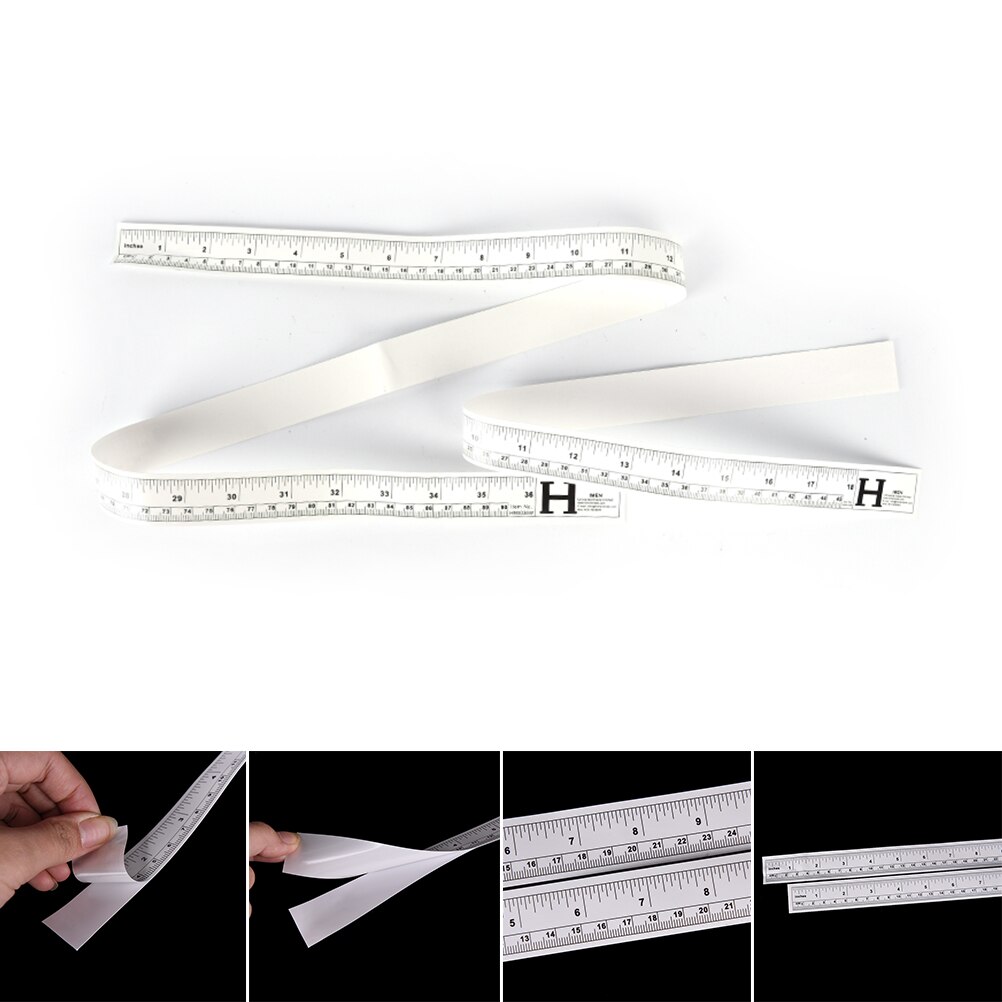 Vinyl Metric Measure Soft Ruler Tape DIY Self Adhesive Measuring Tape Ruler Sticker Home Sewing Tool Accessories 45/90cm