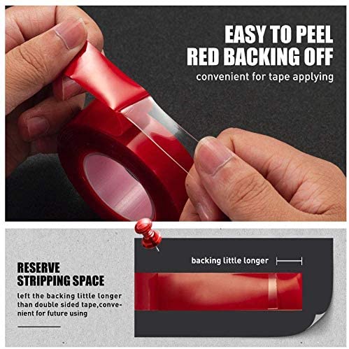 8/10/12/15/20/25/30/40mm Double Sided Adhesive Tape Acrylic Transparent No Traces Sticker for LED Strip Car Fixed Tablet Fixed