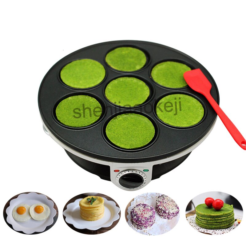 Wielofunkcyjny domu ekspres krepa nie-Stick maszyna robić naleśników śniadanie maszyna elektryczne robić pieczenia patelnia maszyna 7-otwór maszyna robić naleśników
