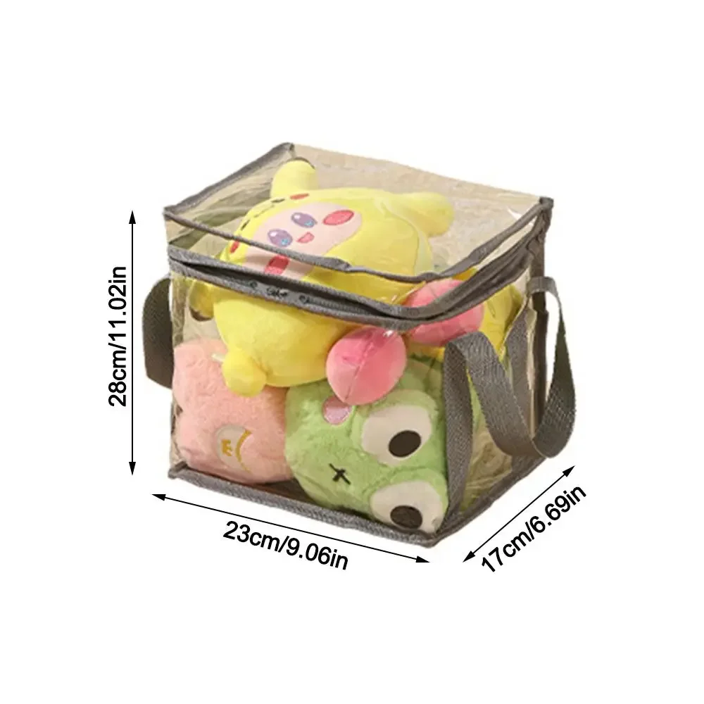 Caja de almacenamiento de juguetes impermeable de PVC, bolsa plegable multifuncional de gran capacidad, bolsa de almacenamiento transparente impermeable a prueba de polvo para el hogar: Naranja