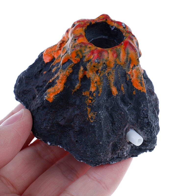 Aquarium Vulkaan Vorm & Air Bubble Stone Zuurstof Pomp Fish Tank Ornament Decor