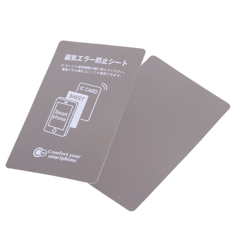 Pâte autocollante magnétique gris Anti-métal NFC | Pour iPhone, carte de contrôle d&#39;accès par Bus pour téléphone portable, fournitures de Protection des cartes IC