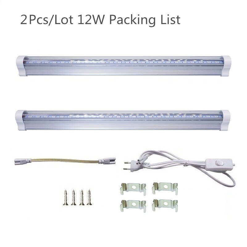 Reblue lampe til planter vokse lys 12w 24w t5 plante lampe full spektrum vokse ledet til planter dyrking frøplante fyto-lampe innendørs: 2 stk 12w f2 vokse ledet / Oss plugg vokse lys