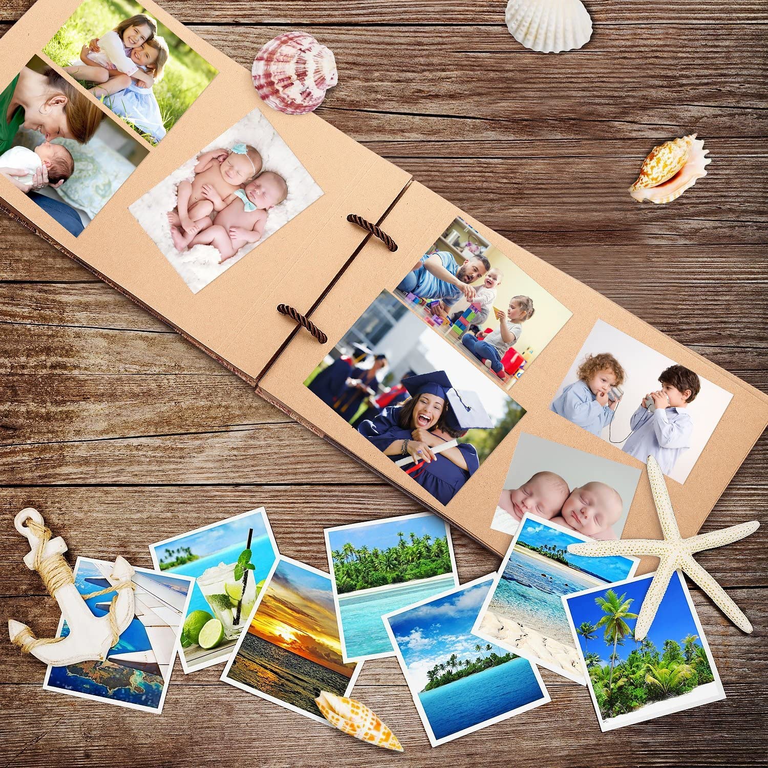 Handmade DIY Family Scrapbook Wedding Photo Album Retro Album Anniversary Scrapbook Travel Album Child Album