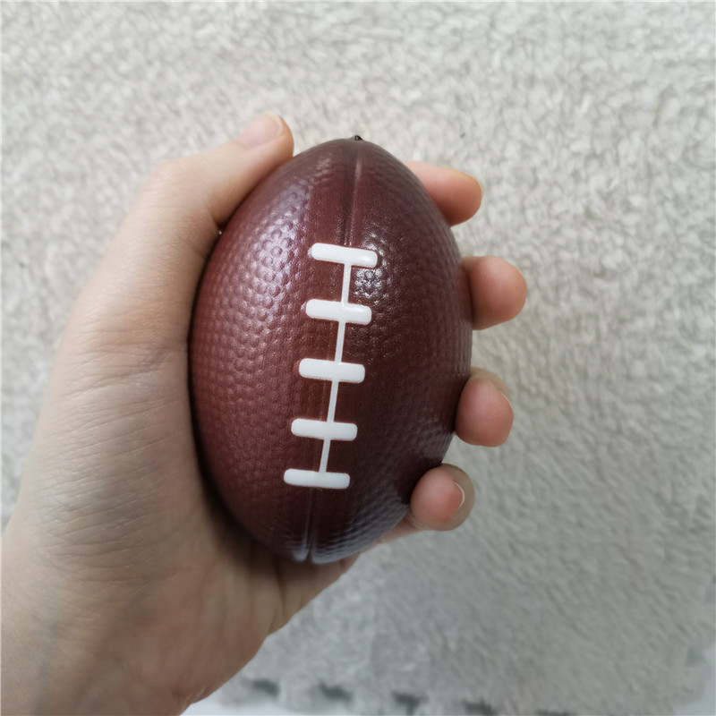 9Cm Anti Stress Ballen Rugby American Football Speelgoed Ballen Hand Squeeze Spons Foam Outdoor Sport Speelgoed Voor Kinderen kinderen: Coffee