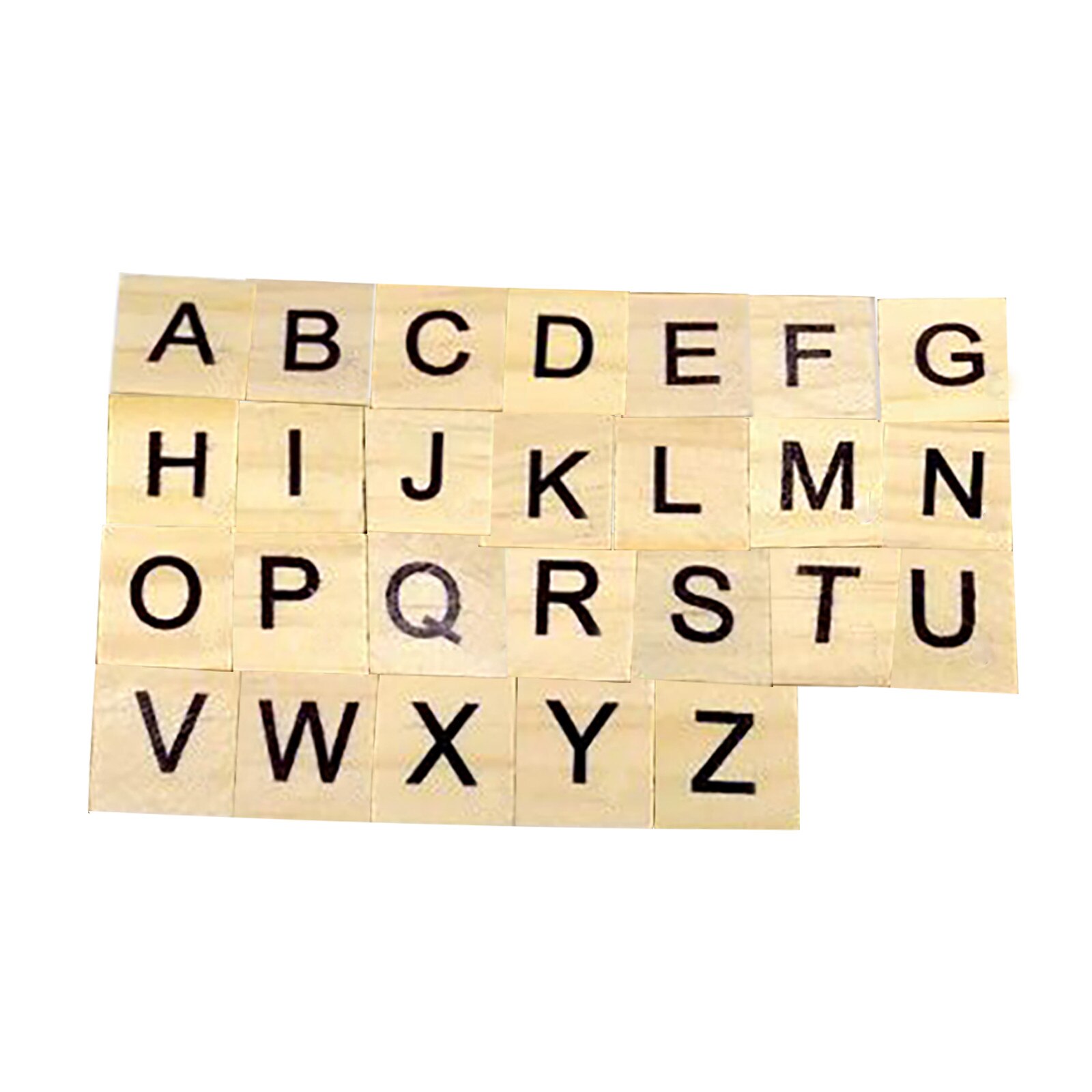 26 Letters English Words Wooden Letters Alphabet Tiles Black Scrabble Letters Wood Crafts Early Educational Toys For Baby