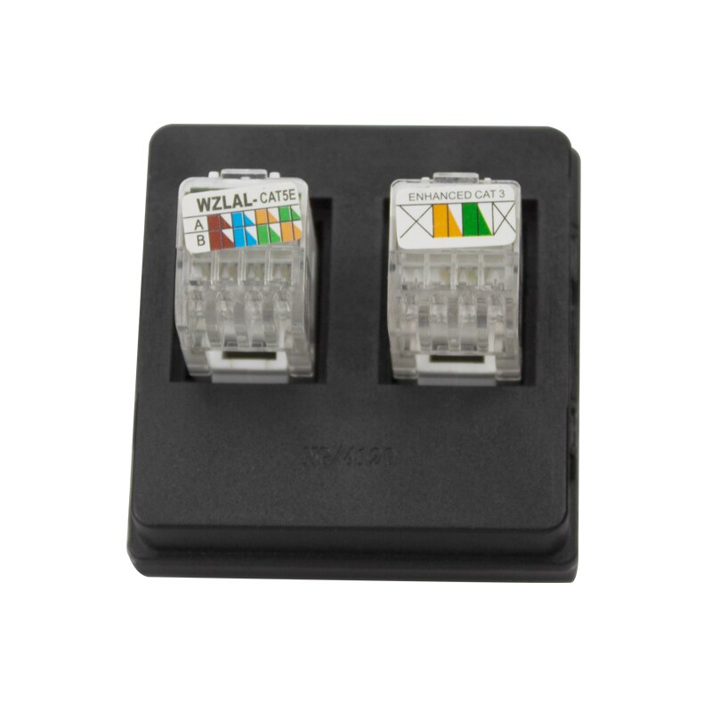 MVAVA RJ45 PC Netzwerk + RJ11 TEL Sockel Luxus PC Gold-Tafel Stecker Hafen Universal- Telefon und Computer Steckdose freies