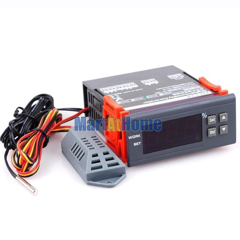 Digitale luchtvochtigheidsregelaar sensor  wh8040 meetbereik 1% ~ 99%  rh  dc 24v voor waterdieren, reptielen en amfibieën  #bv410 cf