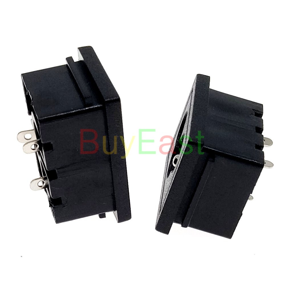 (Pack 10) IEC C6 Male Panel Mount DIY Repair Industrial Inlet Power Socket Max AC250V 2.5A