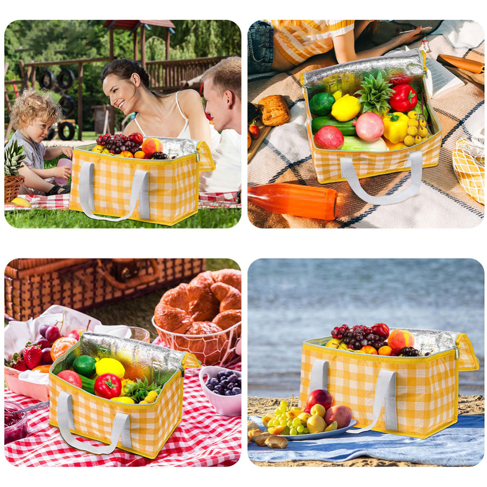Picnic Bag Large Outdoor Cooler Box Portable Thermal Insulated Cooler Bag Camping Drink Bento Bags Picnic Supplies Picnic Bag