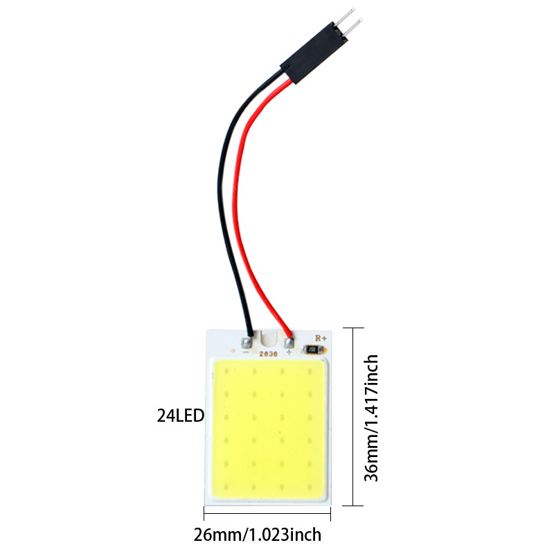 4/8 Uds accesorios de Interior de coche 18/24/48 SMD T10 4W 12V COB Panel Interior de coche luces LED bombilla de lámpara luz de techo de coche Panel de coche: Azul oscuro / 4.300 k
