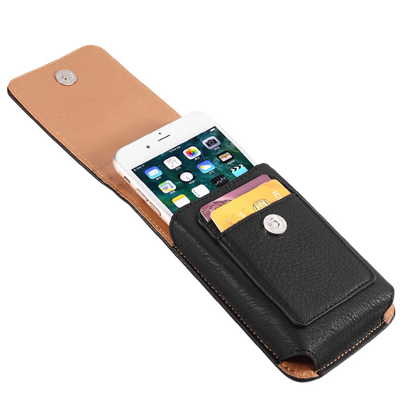 Portable Phone Bag for Google Pixel 4 4A Cover Cell Phone Belt Case for Huawei P40 Y5 Leather Pouch Holster Cover