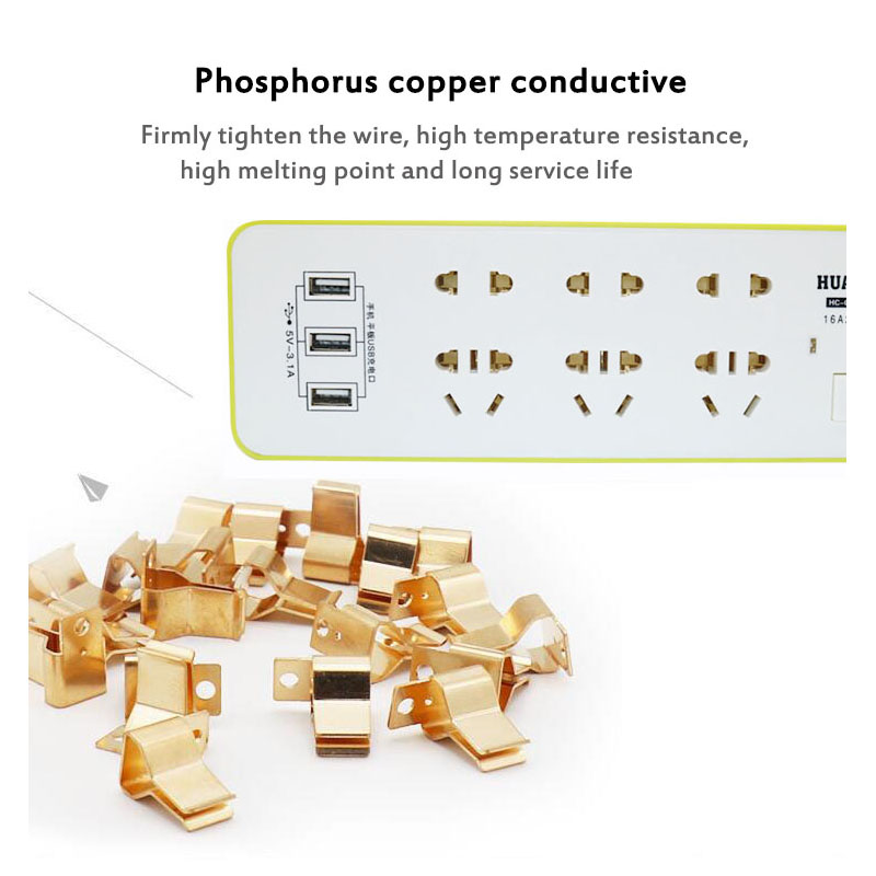 Extension Socket - 6 AC Outlets + 3 USB Ports - 3.1A Total - 1.8m Cord - 2500W Power Strip