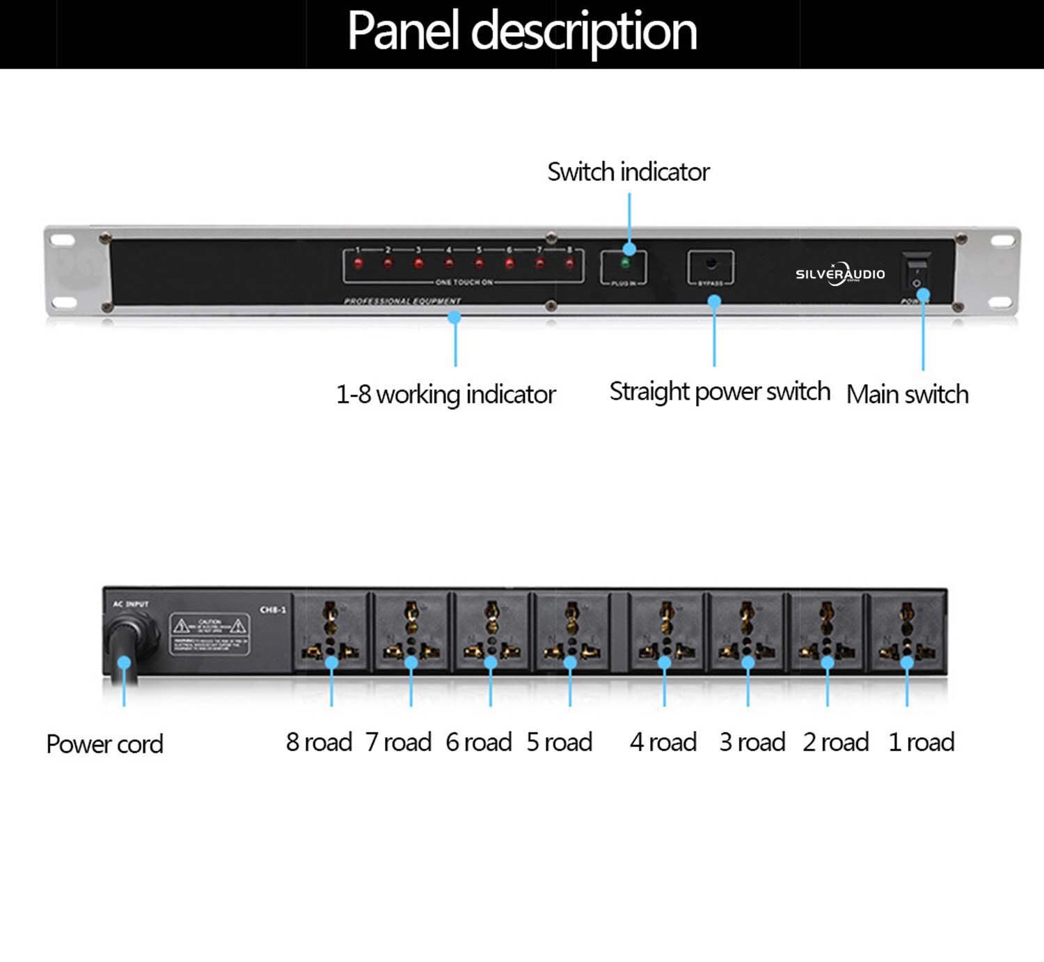 GAX-329 stage 8/10 way power timing device universal socket sequence controller independent switch