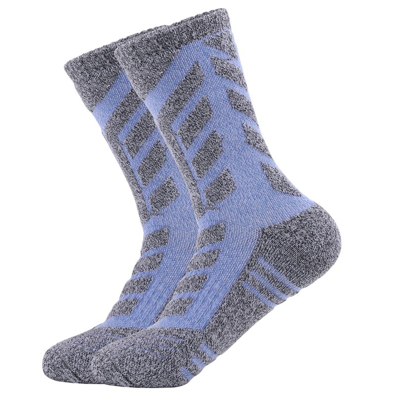 Women's Wick Thick Cushion Cotton Crew Skiing Socks Sports Athletic Hiking Socks Winter Warm Socks For Women 2 pairs: Sky Blue / M (EU 35-38)