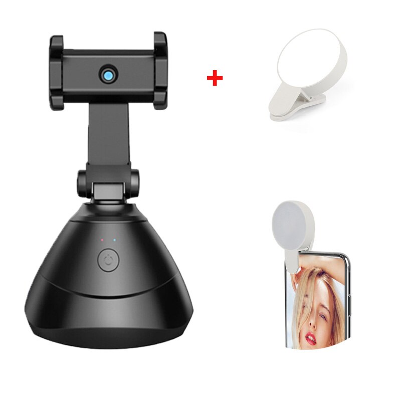Auto Smart Shooting Selfie Stick 360° Rotation Auto Face Tracking Device Object Tracking Vlog Camera Smart Phone Holder: with fill light D