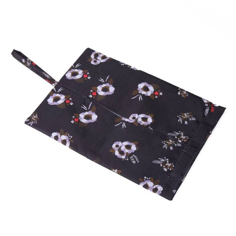 Portable Cotton and Linen Tissue Box Holder Towels Paper Hanging Home Decor Boxes Travel Pouch Paper Bag Cloth for Car Home: D