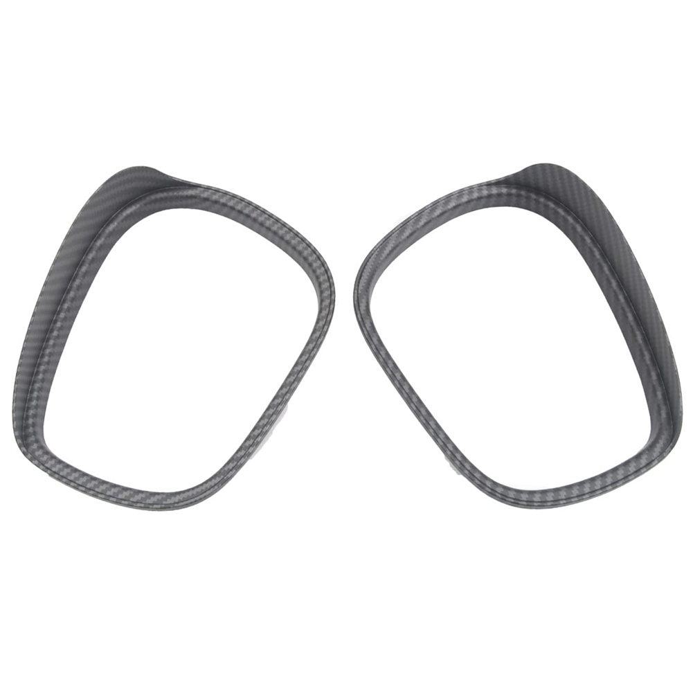 For Ford Mustang Mach-E + Rearview Mirror Rain Eyebrow Cover Shade Guard Trim Frame Accessories,Matte Carbon Fiber