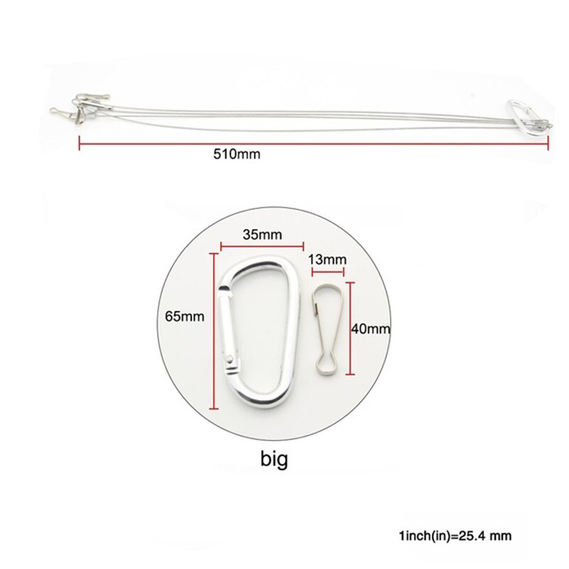 Lett opphengssett rustfritt stål hengetau krok galvanisert stål kabel hengende lys vokser lysarmaturer 10/15kg 22/33 lbs: 510mm
