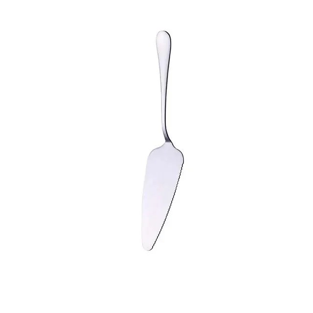Colorful Stainless Steel Serrated Edge Cake Server Blade Cutter Pie Pizza Shovel Cake Spatula Baking Tool 1piece: Pink