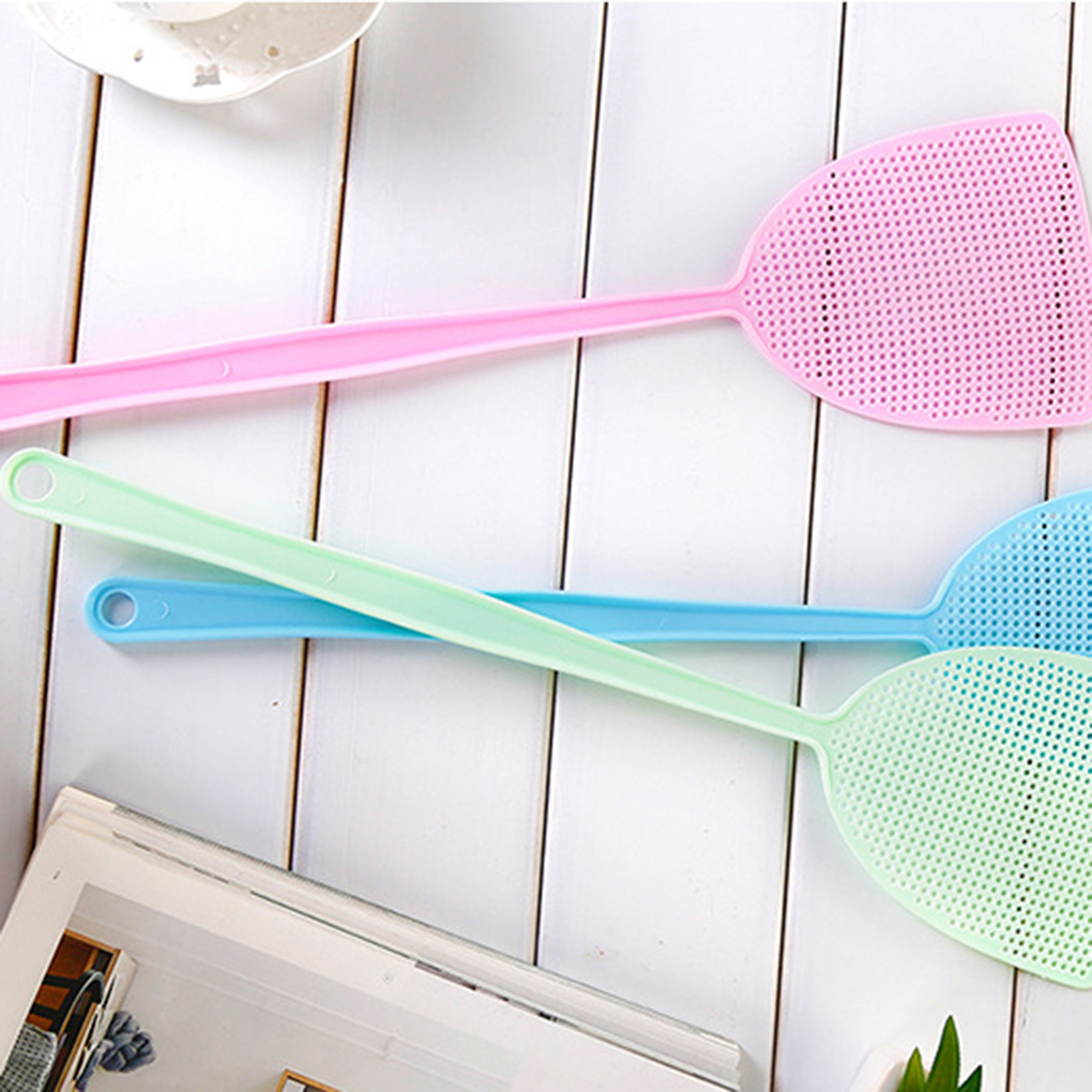 Fly Swatter Soft Manual Plastic Long Handle Mosquito Insects Bugs Pest Swatter for Home Kitchen