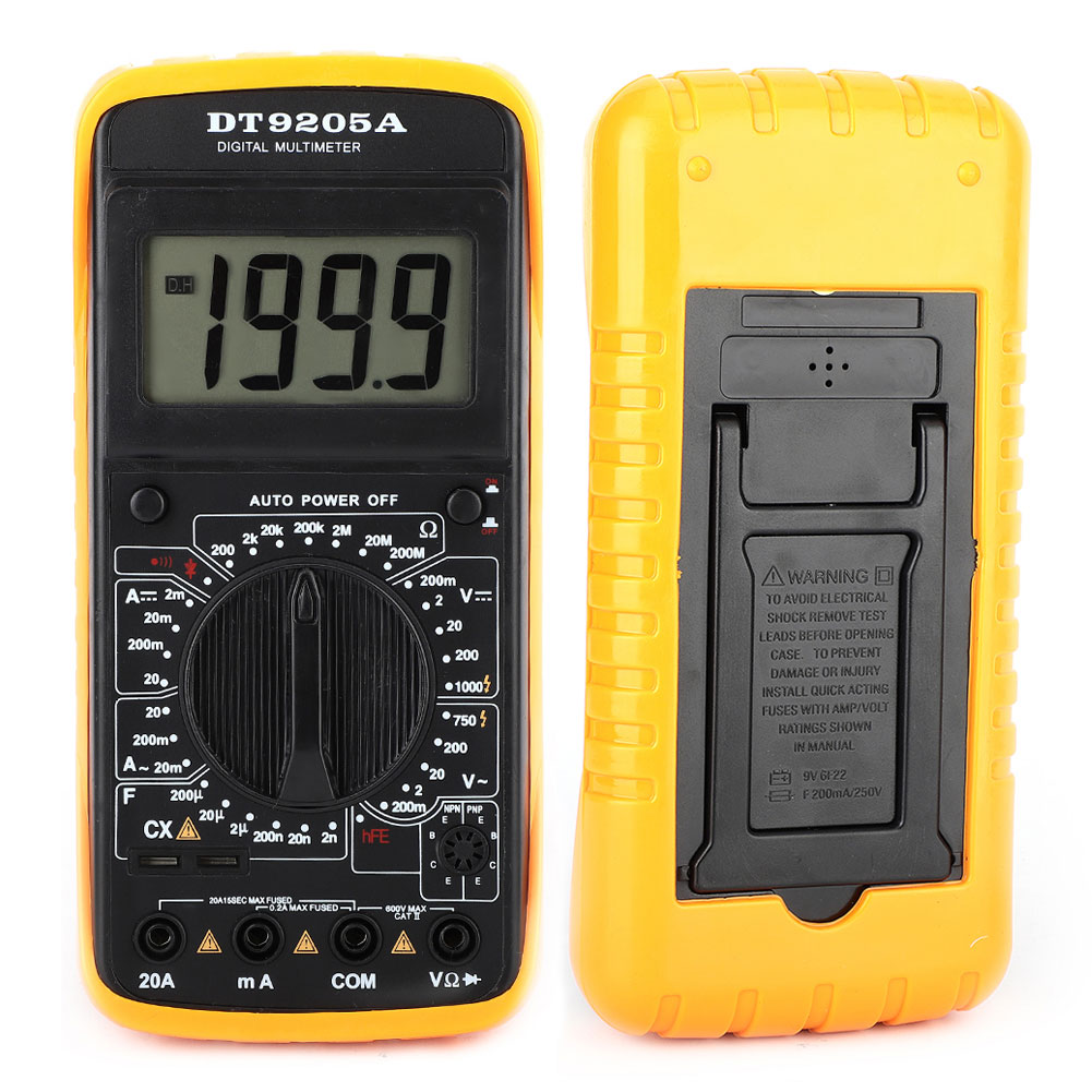 DT-9205A Handheld LCD Digital Multimeter profesional AC/DC Volt Ampere Ohm Kapazität Hz Tester Elektrische Instrument