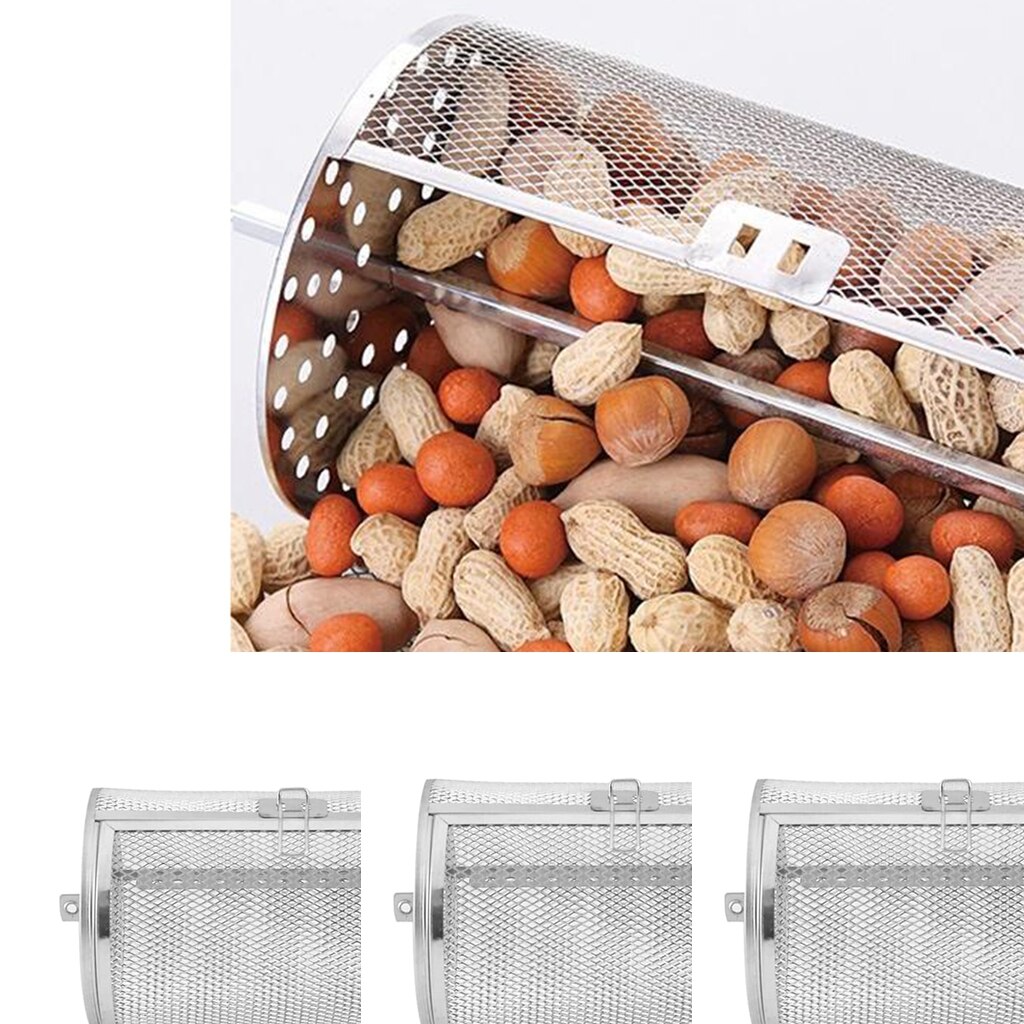 3-Pack Kitchen Rotisserie Grill Roaster Drum Baking Rotary for Peanut BBQ