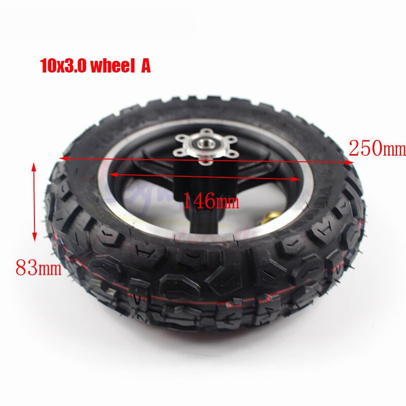 10 Inch Wheels for Kugoo M4 Pro Folding Electric Scooter 10x3 Inch Off-road Inner Outer Tire with Alloy Rims 255x80 Tyre 80/65-6: 10x3.0 wheel A