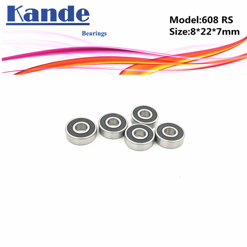 OKE DE 10PCS ABEC-5 P5 608 2RS Z3V3 6082RS Roulement À Billes Miniature 8x22x7mm 608 608-RS 608 RS pour DIY iconmachine Poulie