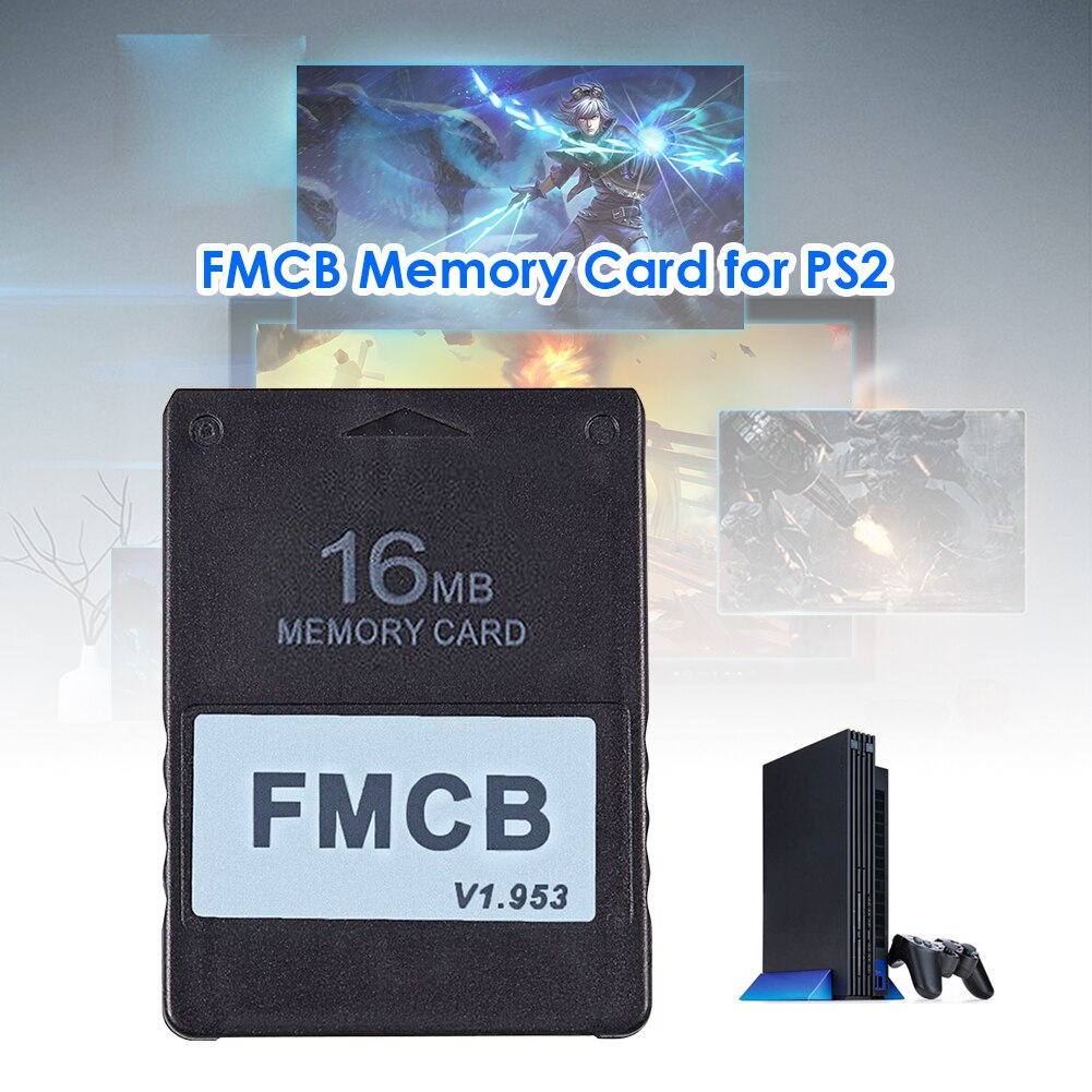 100% Originele Fmcb Gratis Mcboot Kaart V1.953 Voor Sony PS2 Playstation2 Ps 2 Console 8Mb/16Mb/32Mb/64Mb Geheugenkaart Opl Mc Boot