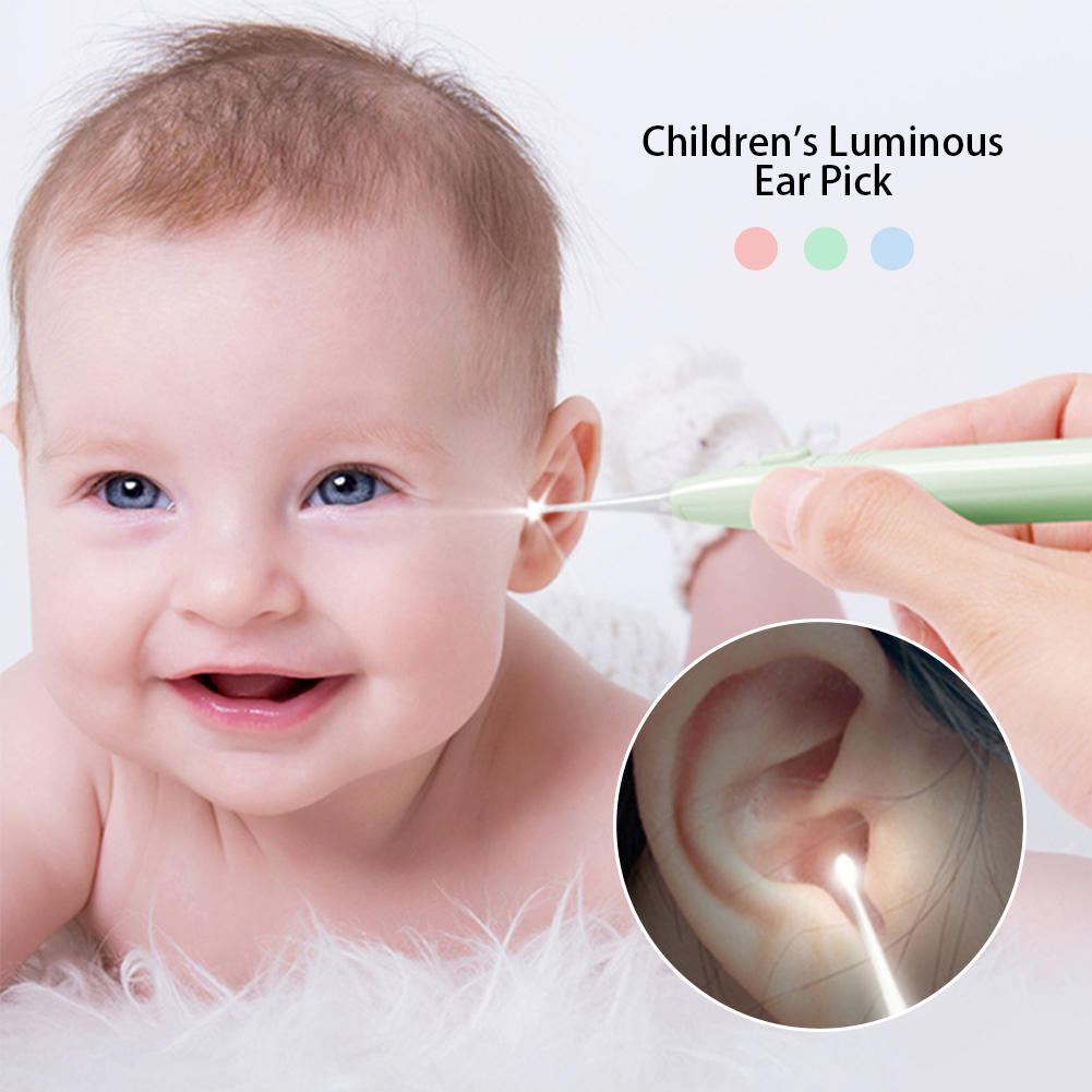 Cure-oreilles en silicone pour bébé, cure-oreilles lumineux, élimination de la cire, Curette légère, doux, soins de santé