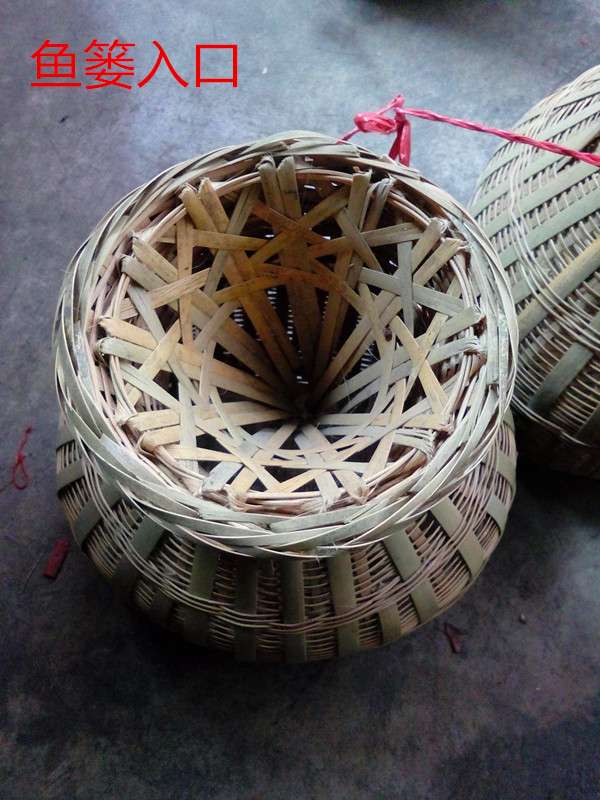 Folk korb Traditionellen Folk Bambus Fisch Körbe Handwerkskunst Hamdmade Kleine Behälter Outdoor Gehen Angeln Unisex