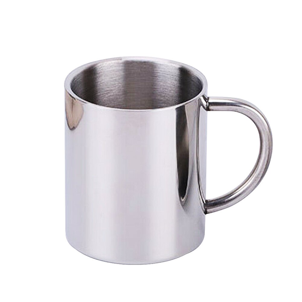 Tasse à café Anti-brûlure à Double paroi, 220/300/400ml, isolée, Portable, acier inoxydable, polissage, bière, thé, jus de boisson: 01