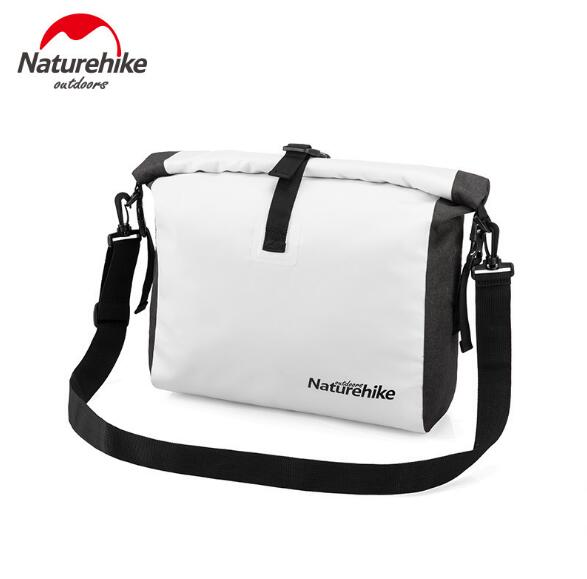 Naturehike 6l udendørs vandtæt taske rejse skulder messenger taske strand ferie tør og våd adskillelse vandtæt taske: Hvid