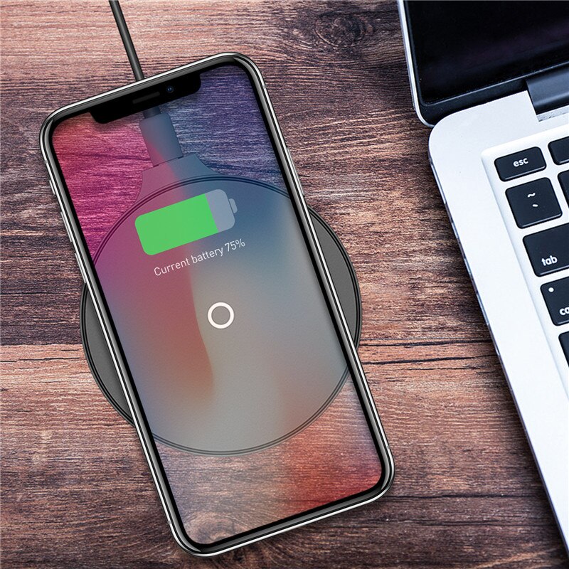 USLION 5W/10W Wireless Phone Charger DC 5V QI Wireless Charger For Xiaomi Samsung iPhone 11 11ProMax XR XS XSMAX X Mobile Phone